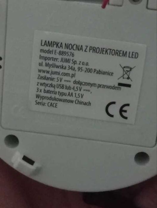Lampka nocna gwiazdy 2 tryby księżyc na baterię USB