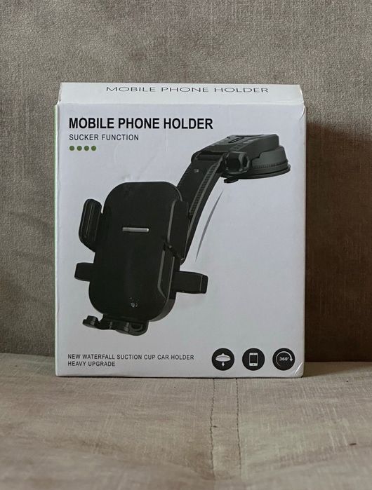 Автомобільний тримач для телефону/Обертовий тримач 360 з присоскою.