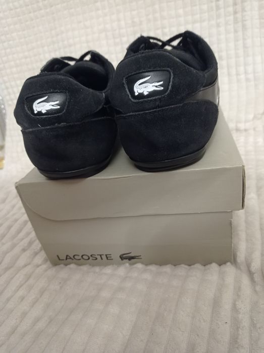 Buty Lacoste Chaymon rozmiar 44,5 czarne skóra skórzane sneakersy supe