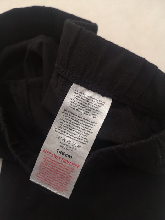 Czarne bawełniane legginsy