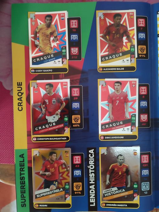 Caderneta Completa Exclusiva Match Attax TOPPS Euro 2024