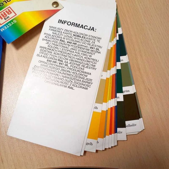 Karta Kolorów Nobiles system wg RAL