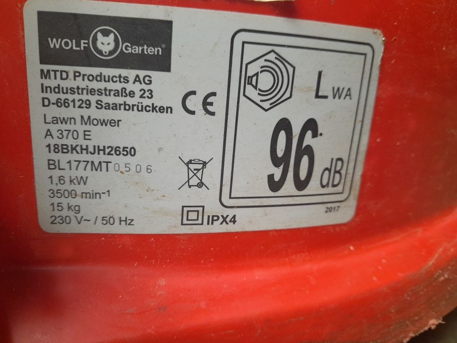Kosiarka elektryczna Wolf Garten A370E