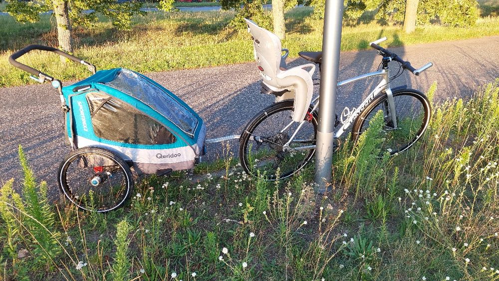 Queridoo Sportex 2 bdb 2w1: przyczepka rowerowa / podwojny wózek