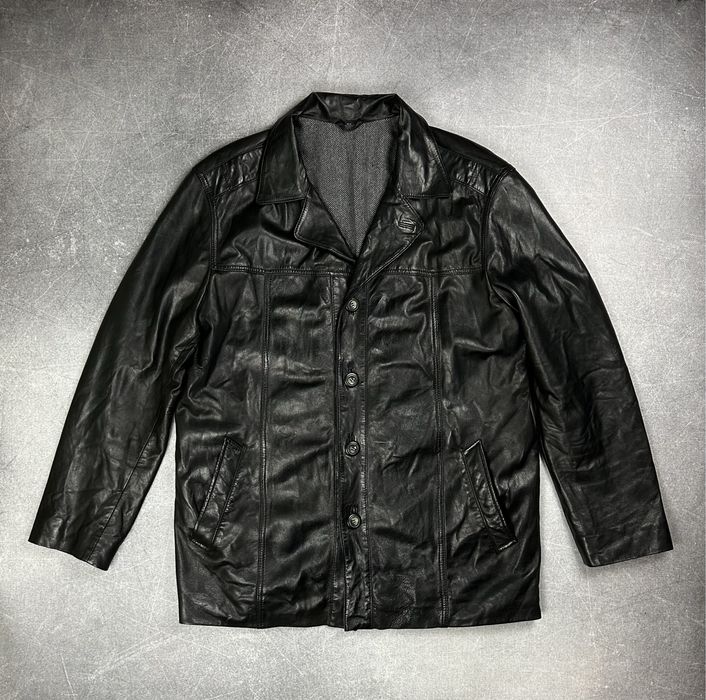 Paul kehl 1881 (XL) шкіряна куртка жакет піджак кожа чорна