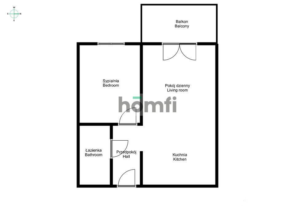2 pokojowe mieszkanie inwestycyjne - 40m2, Tęczowa