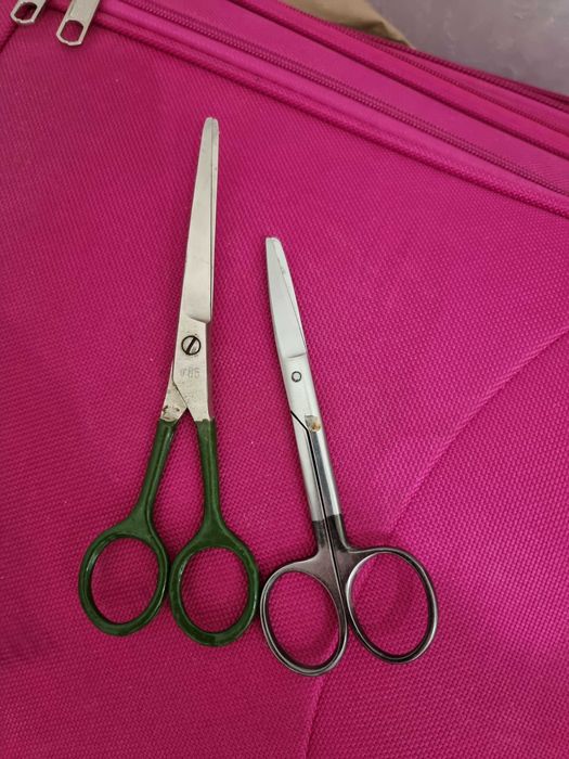 Ножницы ссср 3 шт с зелеными ручками