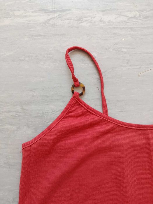 Top de alças salmão