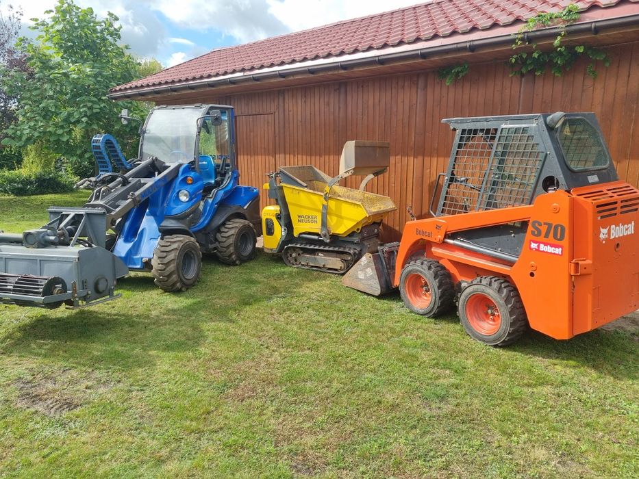 Wynajem ładowarka Bobcat s70,wozidło Wacker samozaładowcze,wiertnica