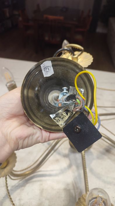 Żyrandol świecznikowy tori złoty