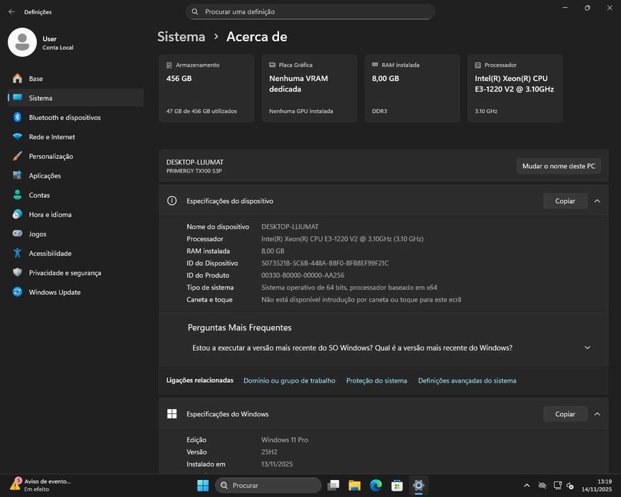 Computador Intel Xeon