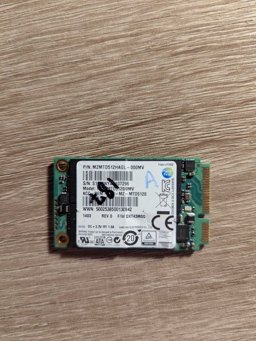 SSD-диск 512 GB Samsung MZMTD512HAGL-000MV (Mini-SATA)