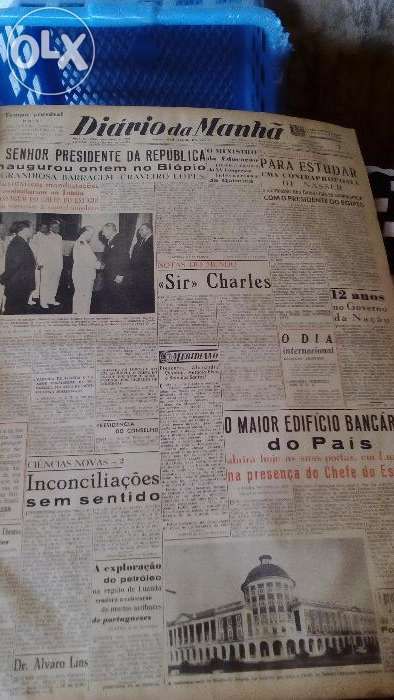 Jornais 1947 e 1956 diario da manhã