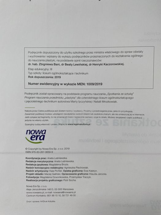 Podręcznik „Spotkania ze sztuką” do plastyki, Nowa Era