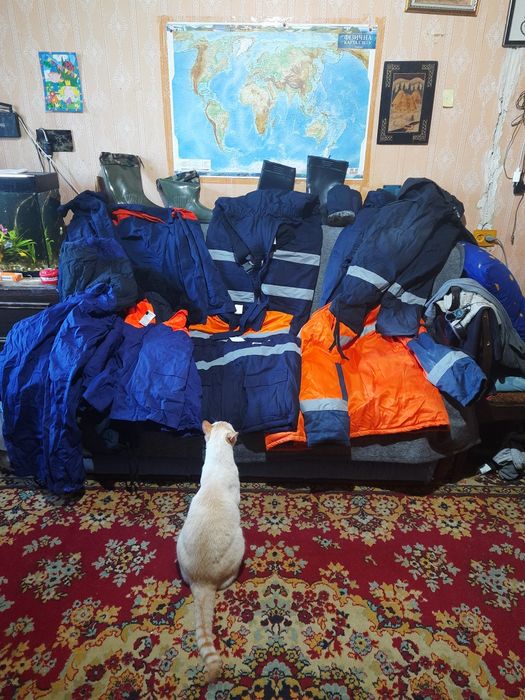 Робочий теплий костюм ,оранжевих 2 штуки , р170-176,158-164