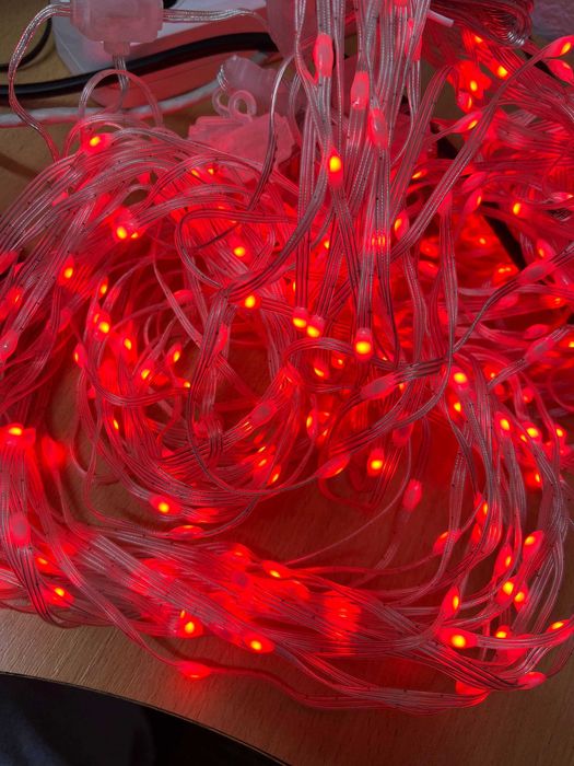 Умная гирлянда штора 2*2 M RGB, управление телефоном или пультом USB