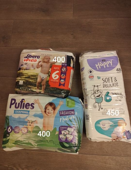 Памперсы 1 4 5 6 pampers Huggies happy