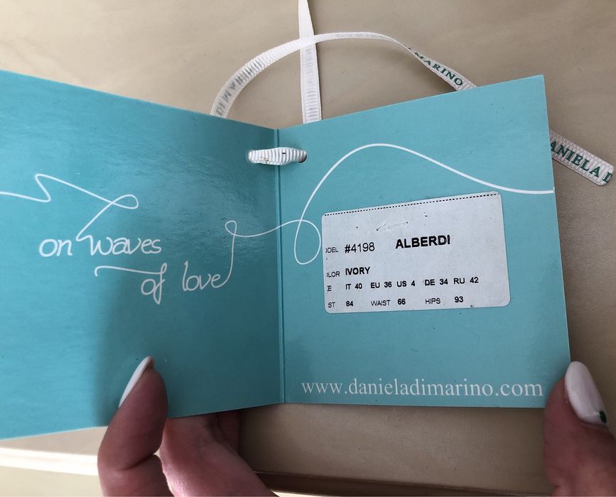 Плаття daniela di marino италия айвори 36 40-42р. s весільне свадебное