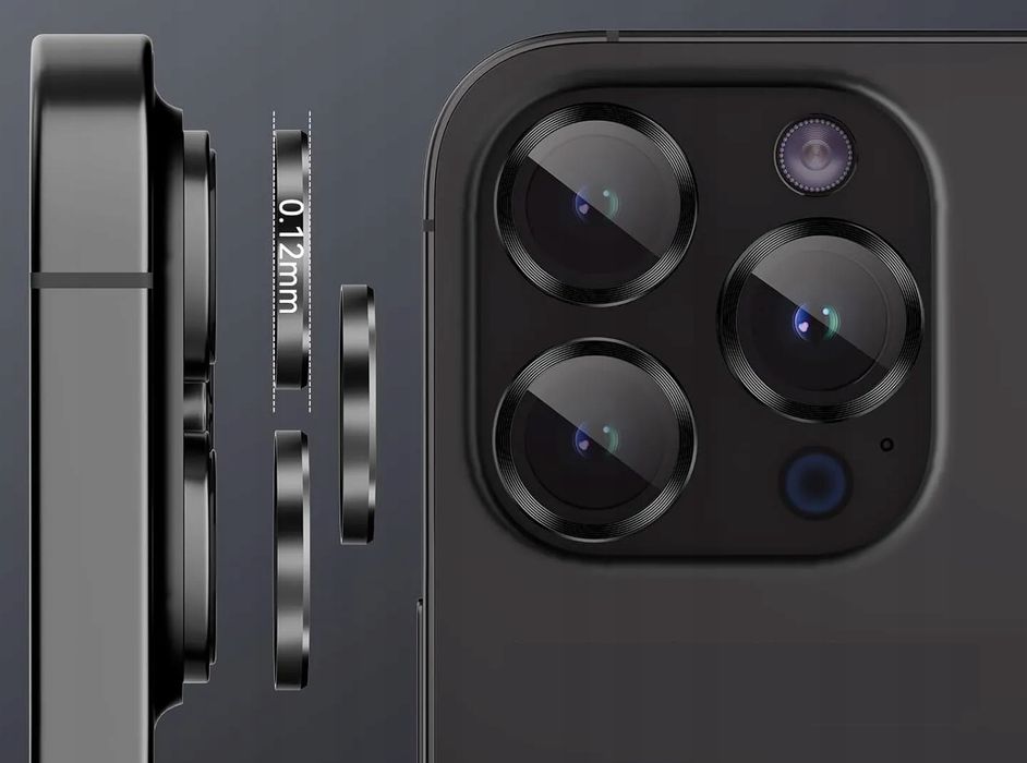 Soczewki Na Aparat Do Iphone 13 Pro / 13 Pro Max Szkło Mocne Łatwy