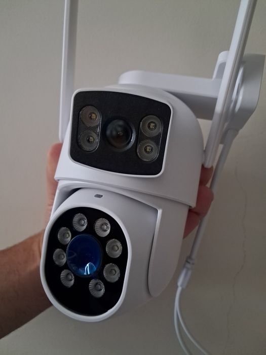 Camera  vigilância wifi lente dupla