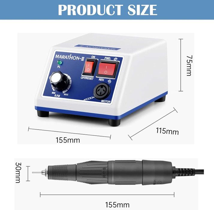 Micromotor - Máquina de polir elétrica - Jóias, Dentista, Unhas, etc