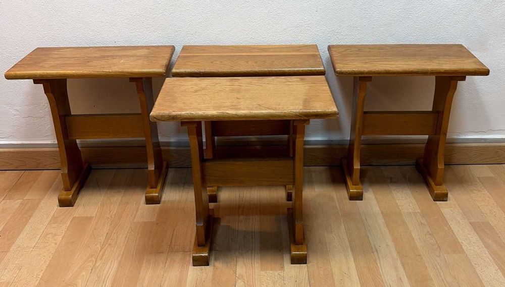 Bancos de cozinha em madeira maciça, altura 46X45X28 cm
