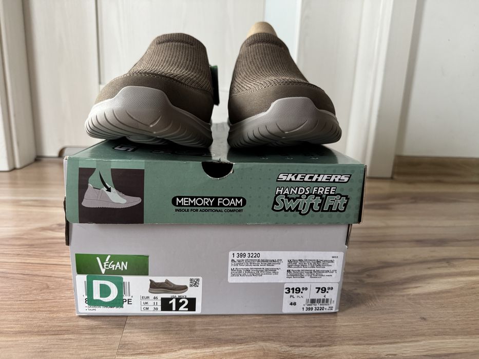 NOWE Buty męskie SKETCHERS hands free Swift Fit rozm. 46