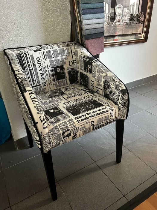 Cadeirao jornal em tecido NOVO A ESTREAR