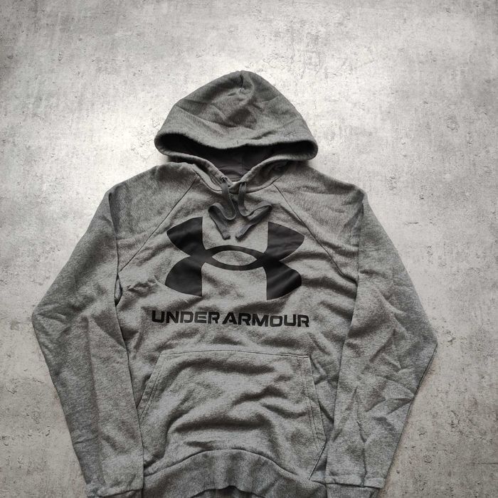 MĘSKA bluza z Kapturem Szara Gym Siłownia Under Armour Bawełna Logo