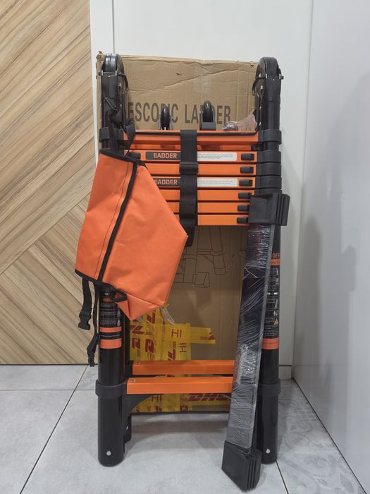 Hooha Телескопічна драбина 6,6м 3,3 м + 3,3 м складна, до 150 кг