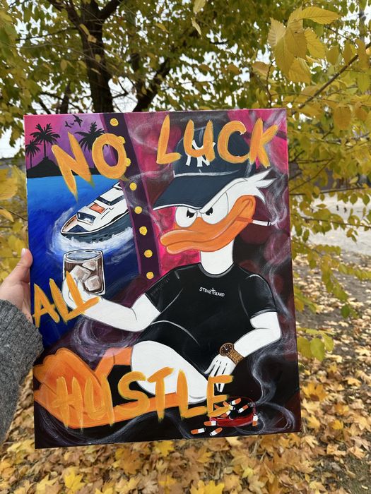 Картина ручной работы 40х50 Скрудж Макдак