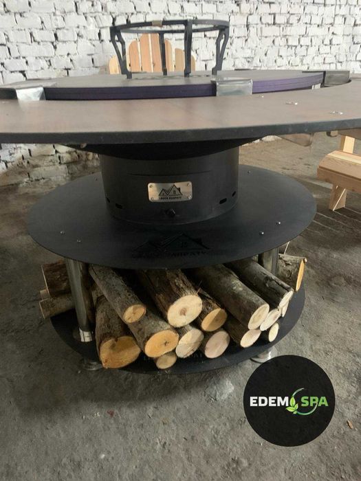 Крісло з модрини. Лежак для сада. Шизлонг. Садові меблі. Кострова чаша