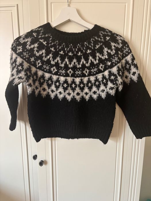 Sweter Zara Norweski wzór dziecięcy 6-7 lat