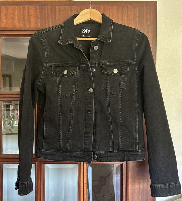 Casaco de Ganga preto da Zara (tam L)