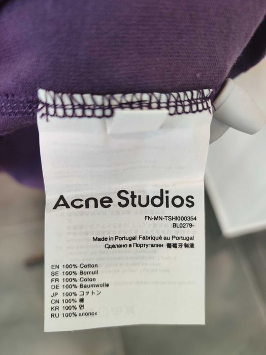 Лонгслів Acne Studios Simple Logo Long Sleeve Purple