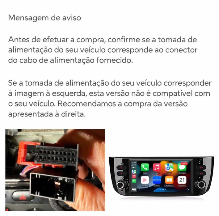 Rádio 9" Android Fiat Linea Punto EVO 2012 a 2015 CarPlay Android Auto 2/32GB (novo)