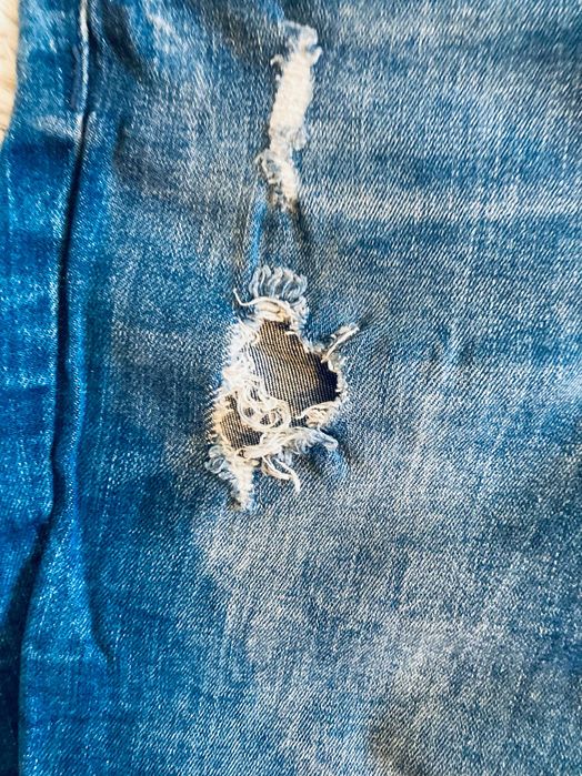 Spodnie z rozdarciami, Zara, rozmiar M/38, niebieskie