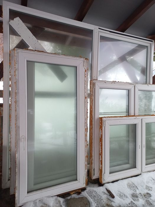 Okna plastikowe, dwuszybowe, białe, obustronne