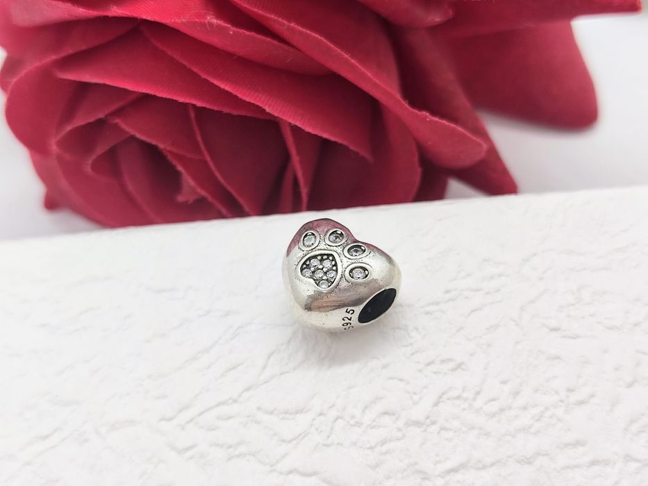 Charm's dwustronny S925 miłość do zwierzątka