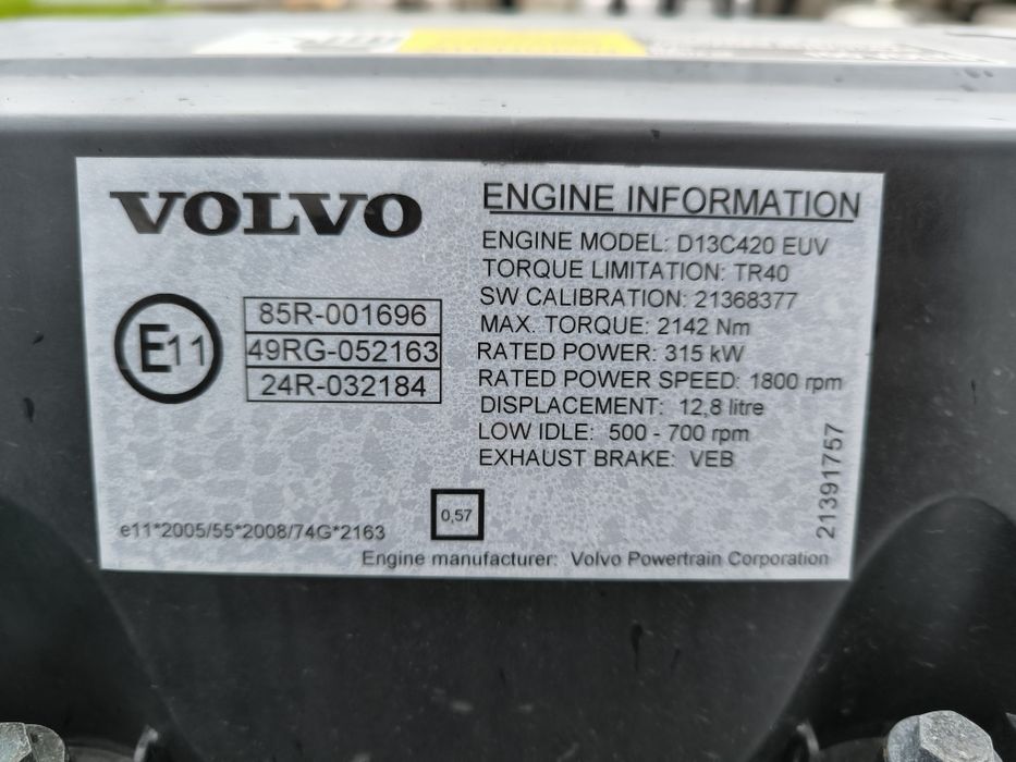 Двигун Мотор двигатель запчастини Вольво VOLVO D-13 A 420  Fh 13 DXI