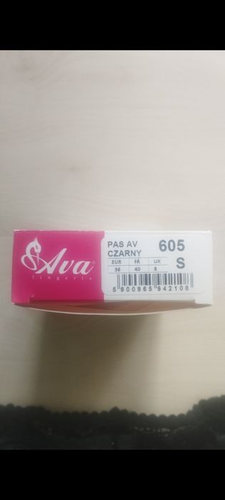 Pas do pończoch czarny rozm. S