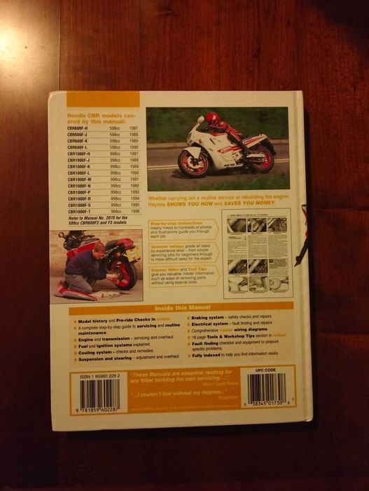 Haynes -  Honda CBR600 f1 & CBR1000 fours