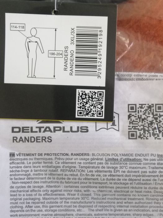 kurtka zimowa robocza, ocieplana - DELTAPLUS RANDERS 3XL