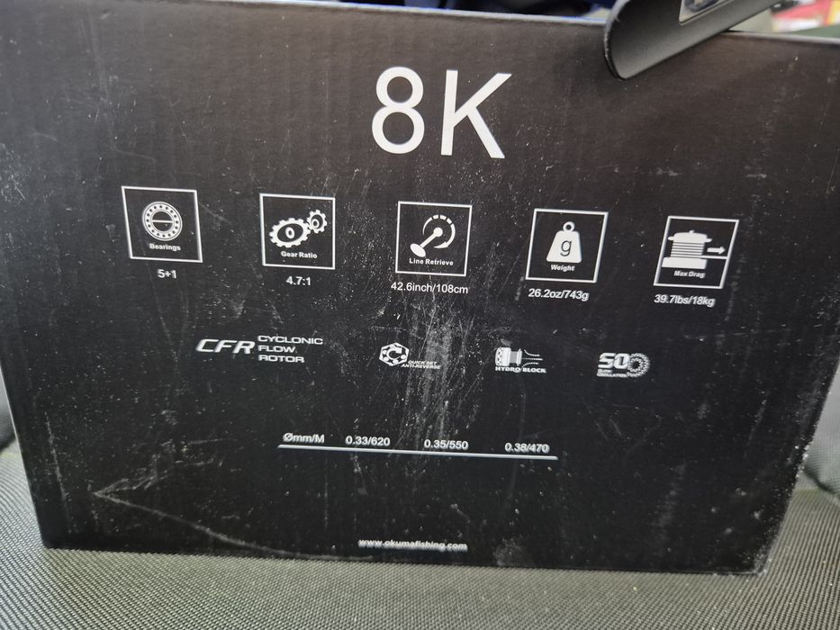 Nowych kołowrotek okuma 8k Zapraszamy