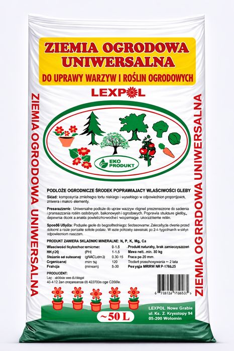 Ziemia Ogrodowa Uniwersalna PROMOCJA 7,50zł/50l Warszawa okolice