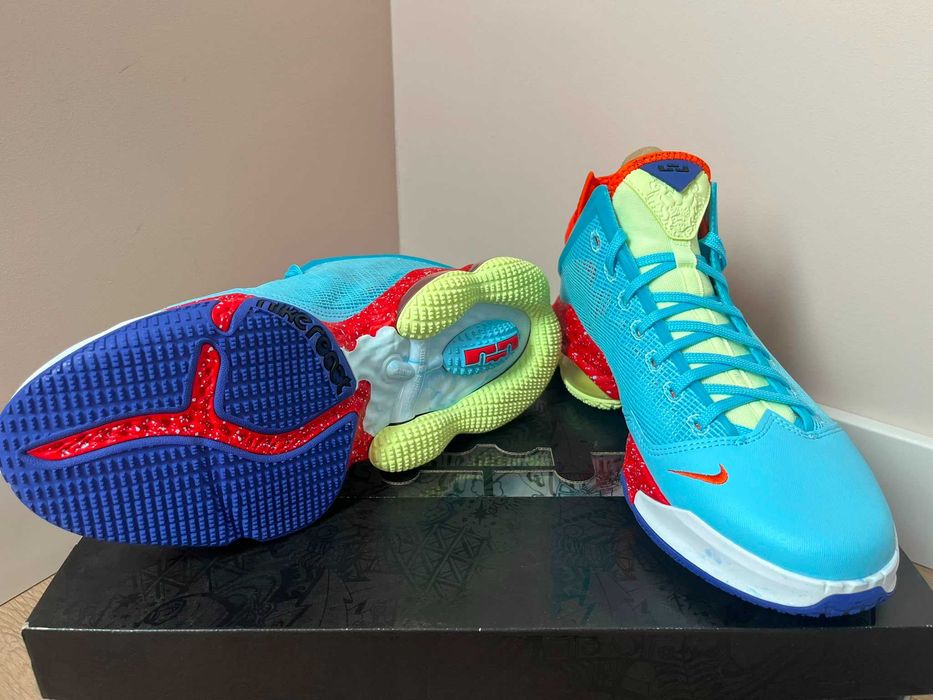 Oryginał Nike LeBron 19 Low Blue Chill Volts | Rozmiar 44 | NOWE DS NBA OKAZJA