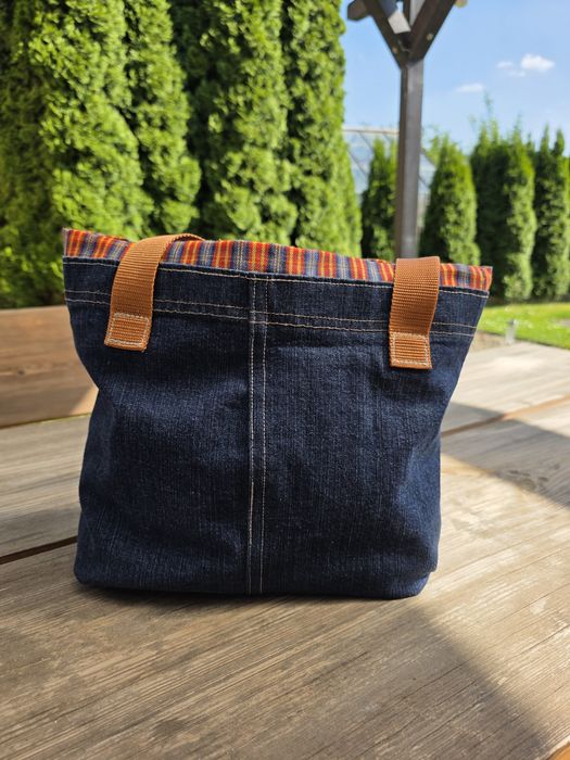 Torba jeansowa shopperka