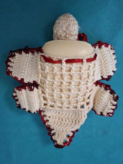 Tartaruga de Crochet para sabonete, vintage