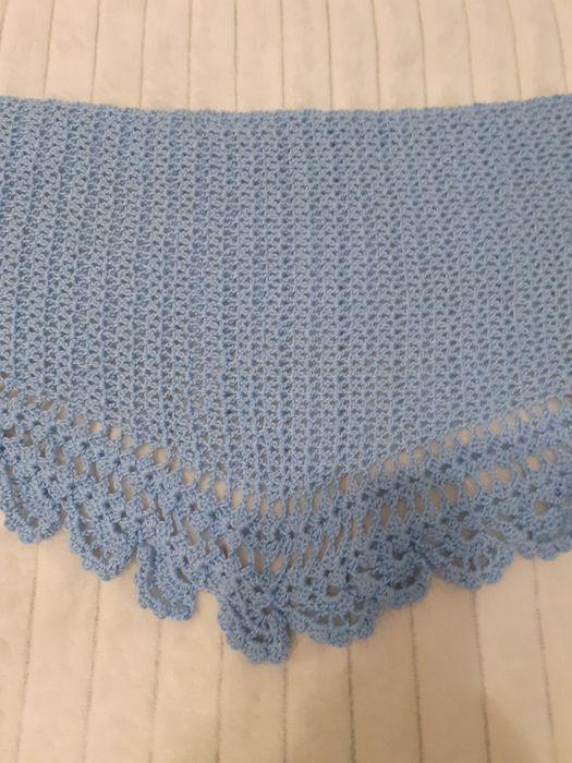 Szal, chusta ręcznie zrobiona na szydełku