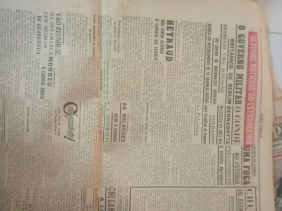 4 Jornais Diários Popular ,1948 Agosto.